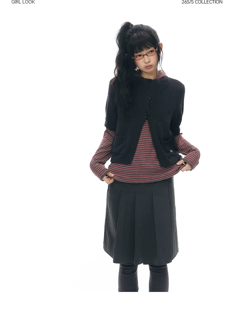 SPLICED KNIT CARDIGAN