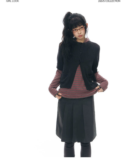 SPLICED KNIT CARDIGAN