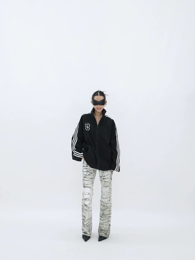 RIPPED LOW-WAIST SKINNY