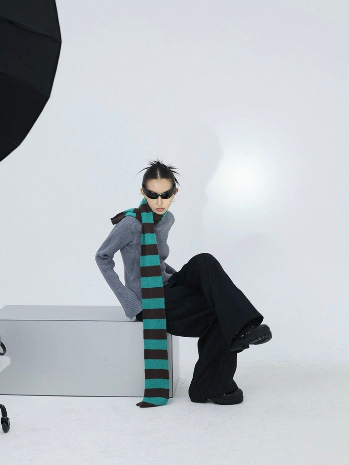 CYBER STRIPE SCARF