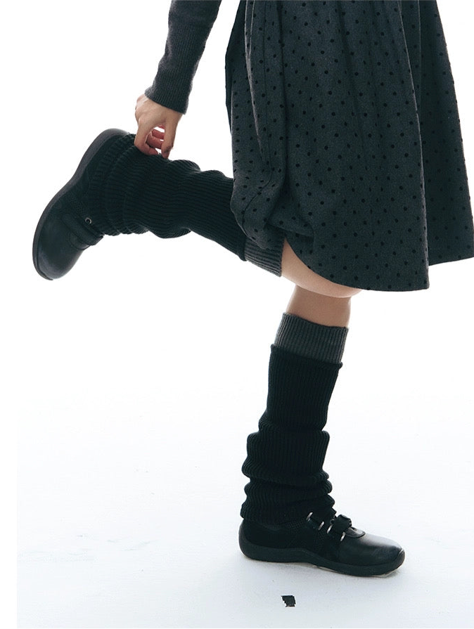 STAR DETAIL KNIT LEG WARMERS