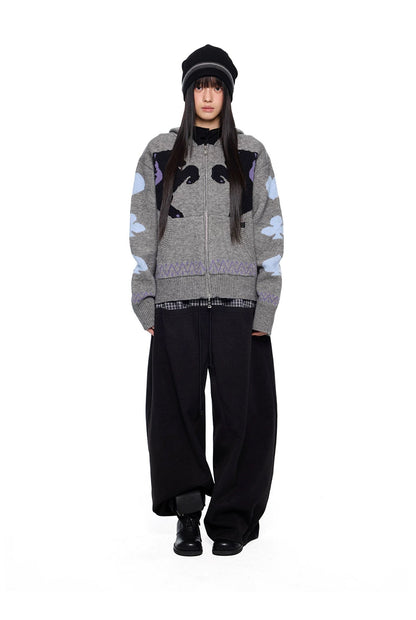 FERAL HORN KNIT ZIP