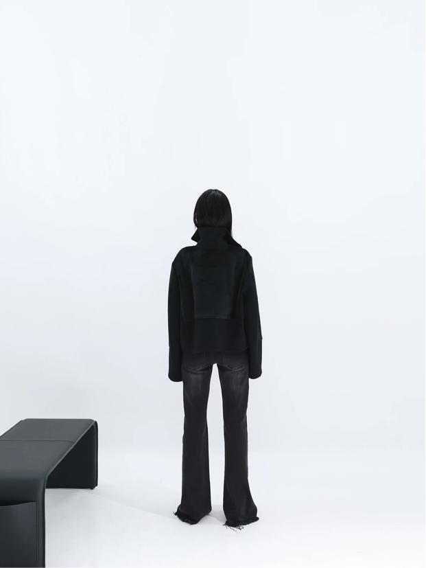 WASHED SKINNY FLARE JEANS