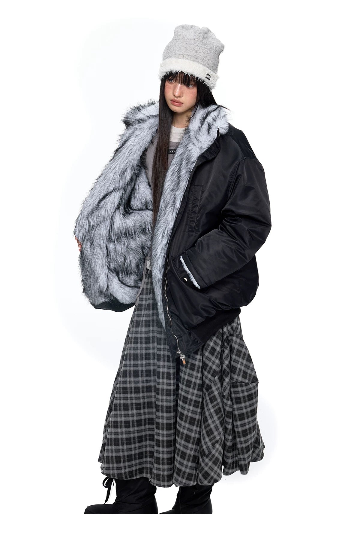 HEAVY FUR BOMBER JACKET