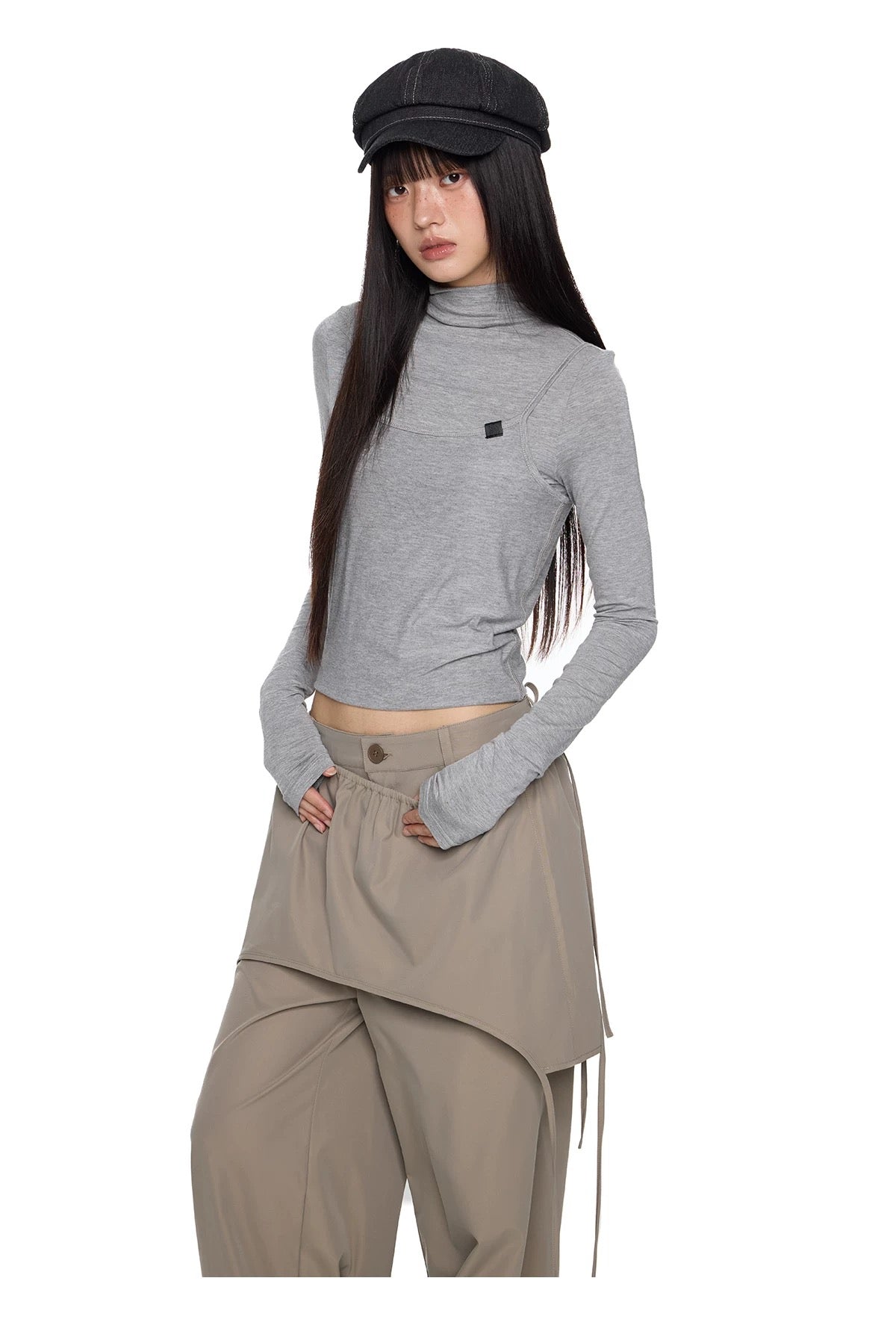 LAYERED MOCK NECK TOP