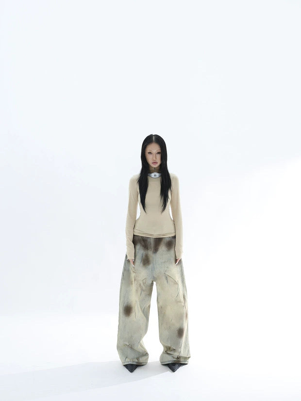 DIRTY DYED LOOSE DENIM