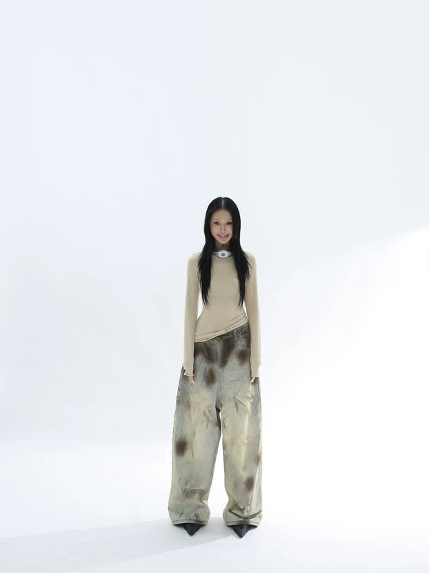 DIRTY DYED LOOSE DENIM