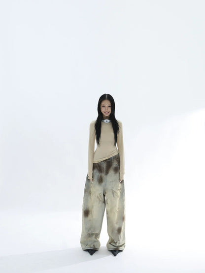 DIRTY DYED LOOSE DENIM