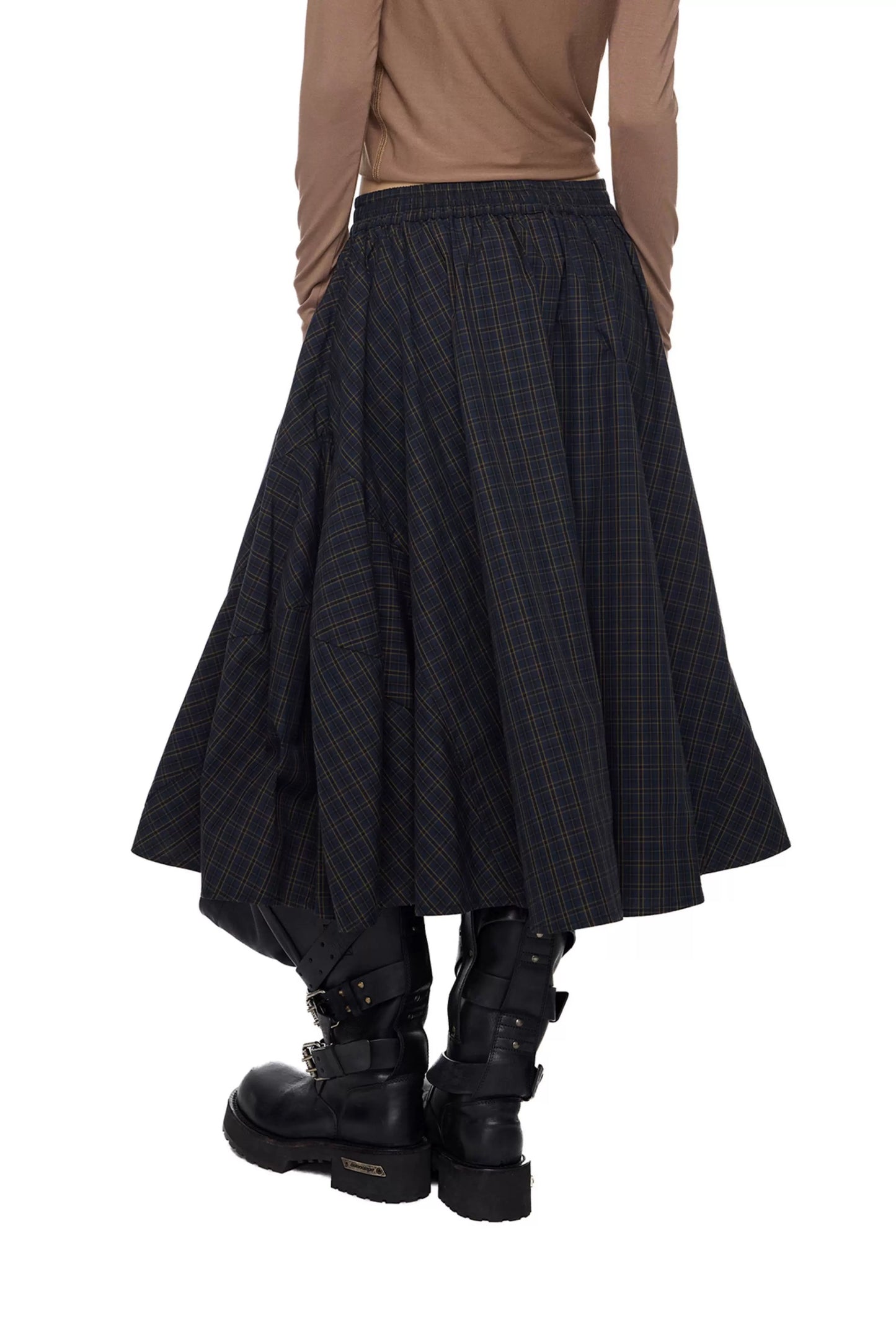 PLAID PLEATED SKIRT