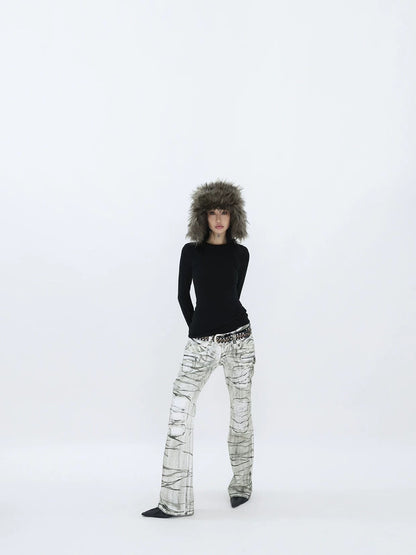 RIPPED LOW-WAIST SKINNY