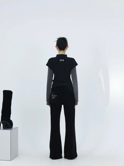 VELVET TRACE PANTS