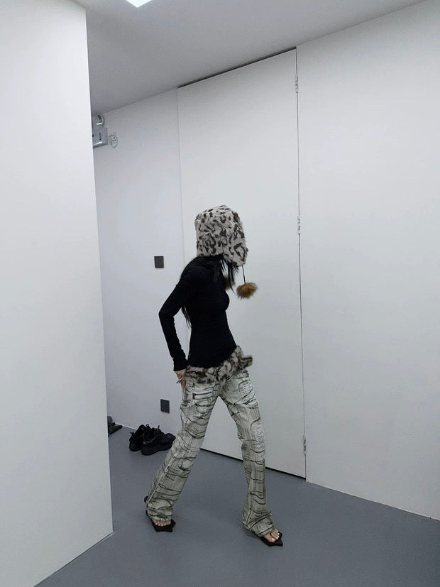 RIPPED LOW-WAIST SKINNY