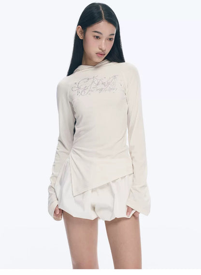 LIGHTWEIGHT HOODED LONG SLEEVE TOP