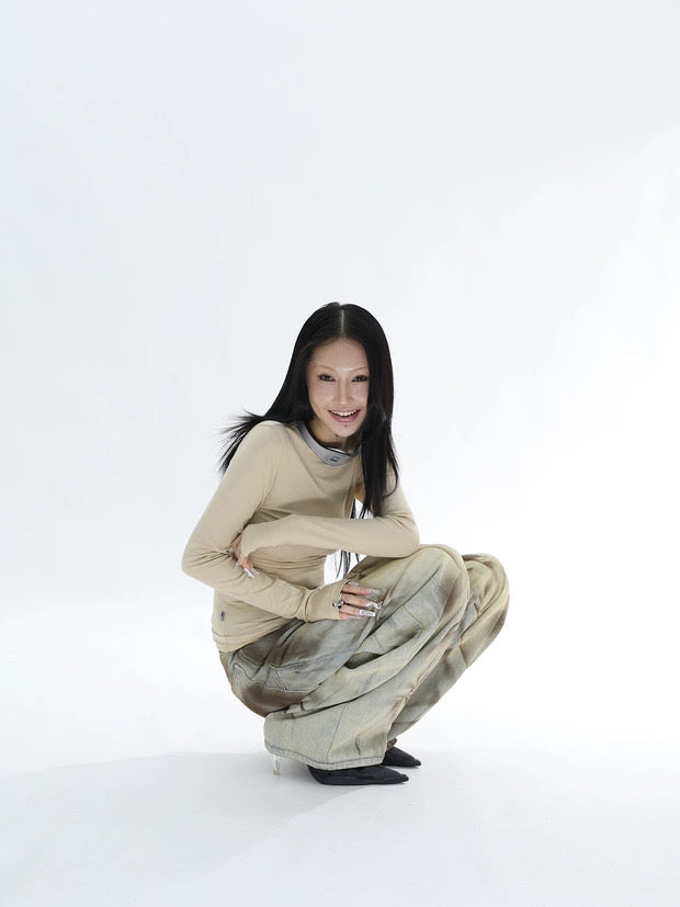 DIRTY DYED LOOSE DENIM