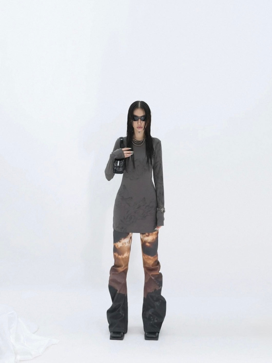 BURN MARK FLARE PANTS