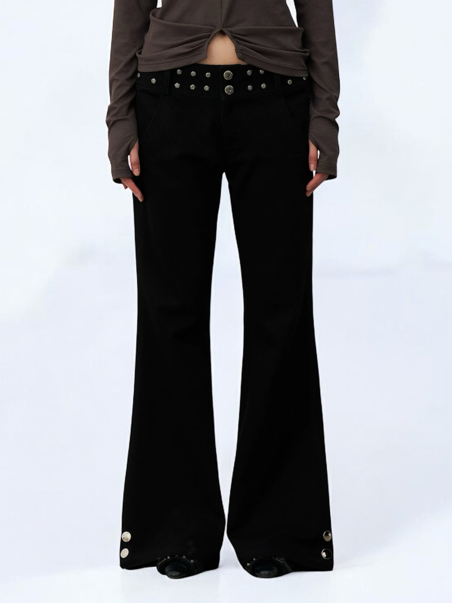 STUDDED FOR FLARE PANTS
