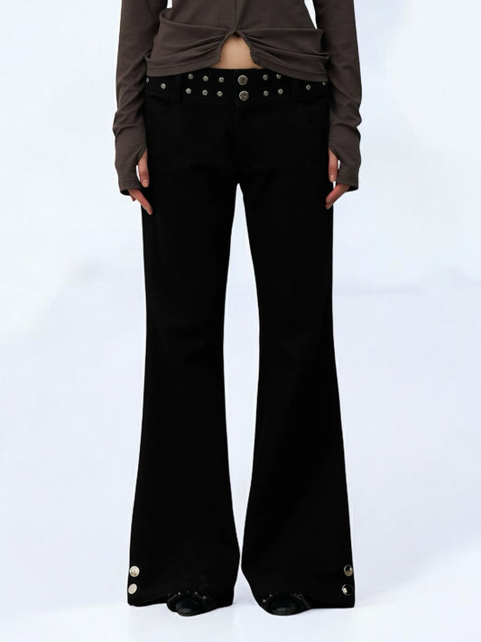 STUDDED FOR FLARE PANTS