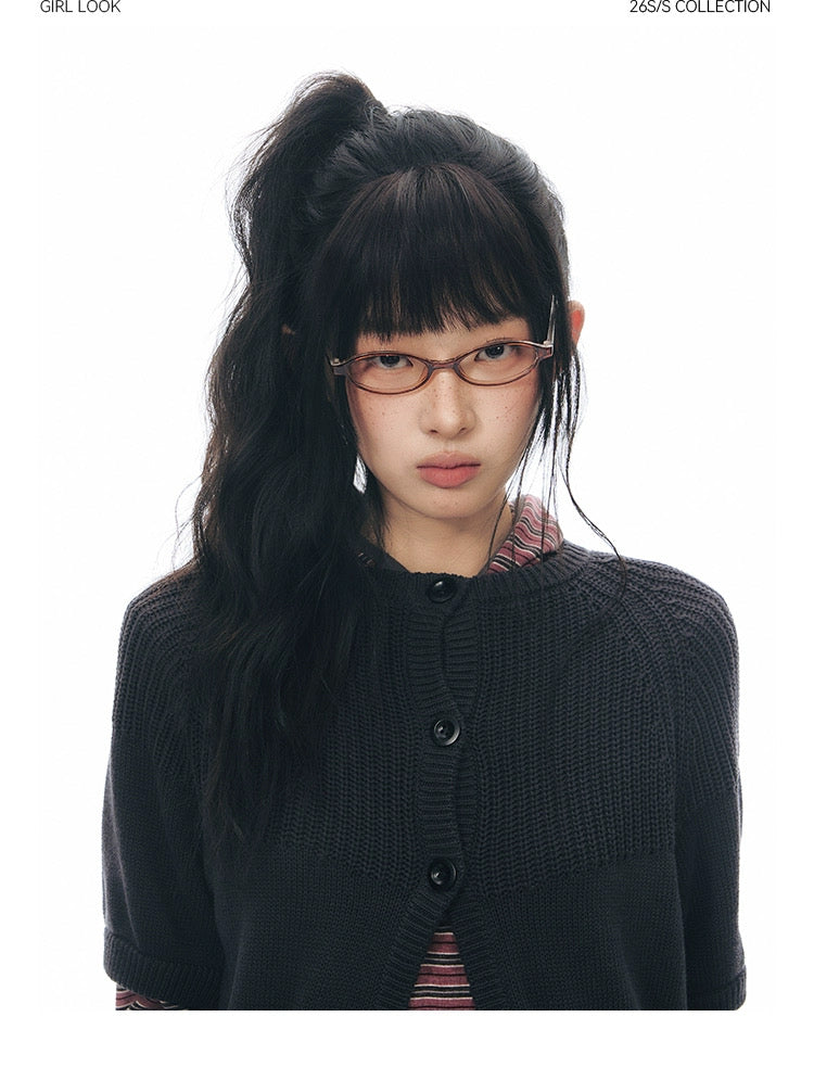 SPLICED KNIT CARDIGAN