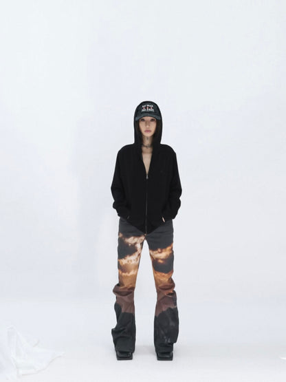 BURN MARK FLARE PANTS