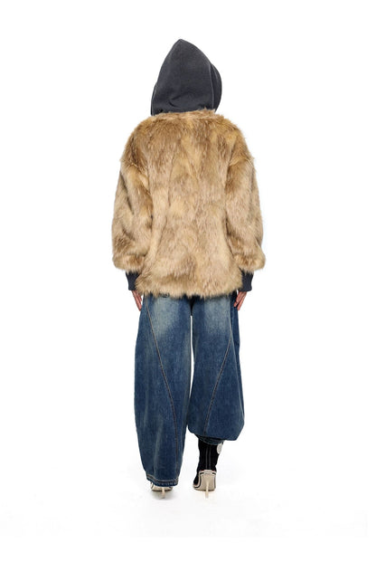 FUR OVER HOOD ZIP