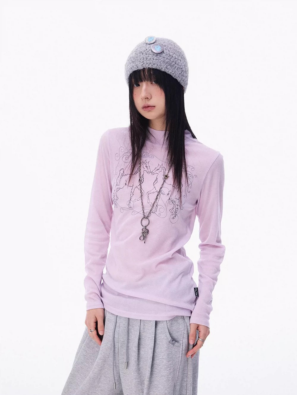 AIR EMBROIDERY LONG SLEEVE T