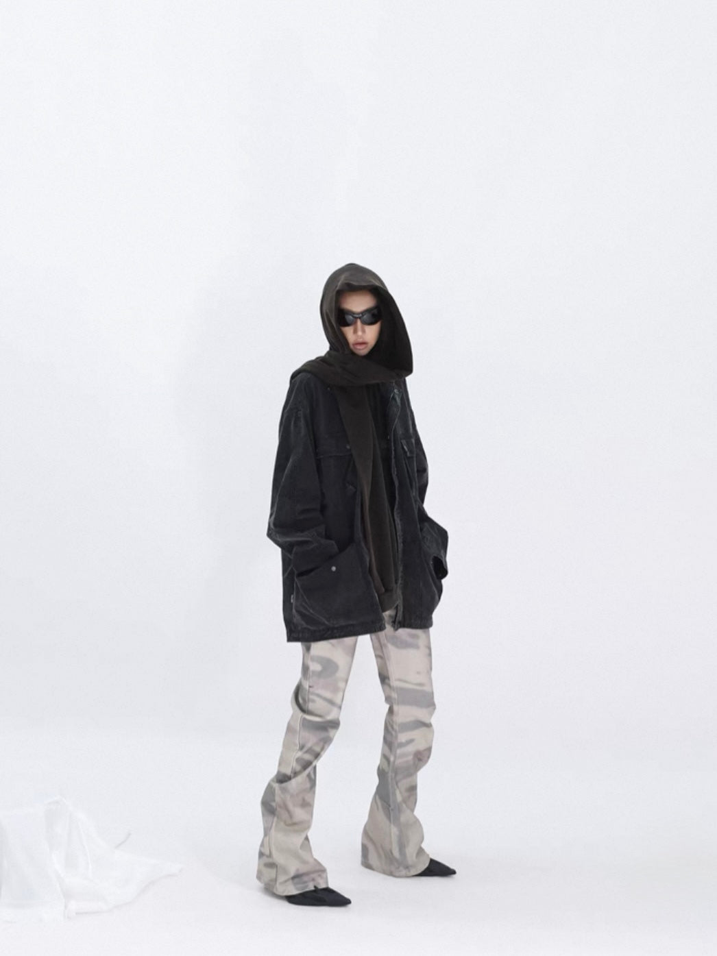 BURN MARK FLARE PANTS