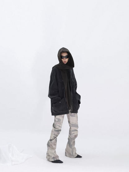 BURN MARK FLARE PANTS