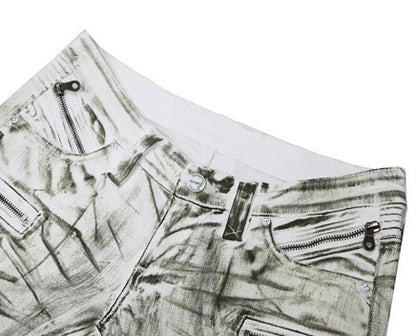 RIPPED LOW-WAIST SKINNY