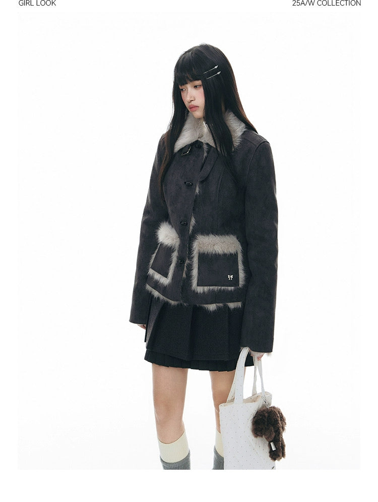 WARM FUR COTTON COAT