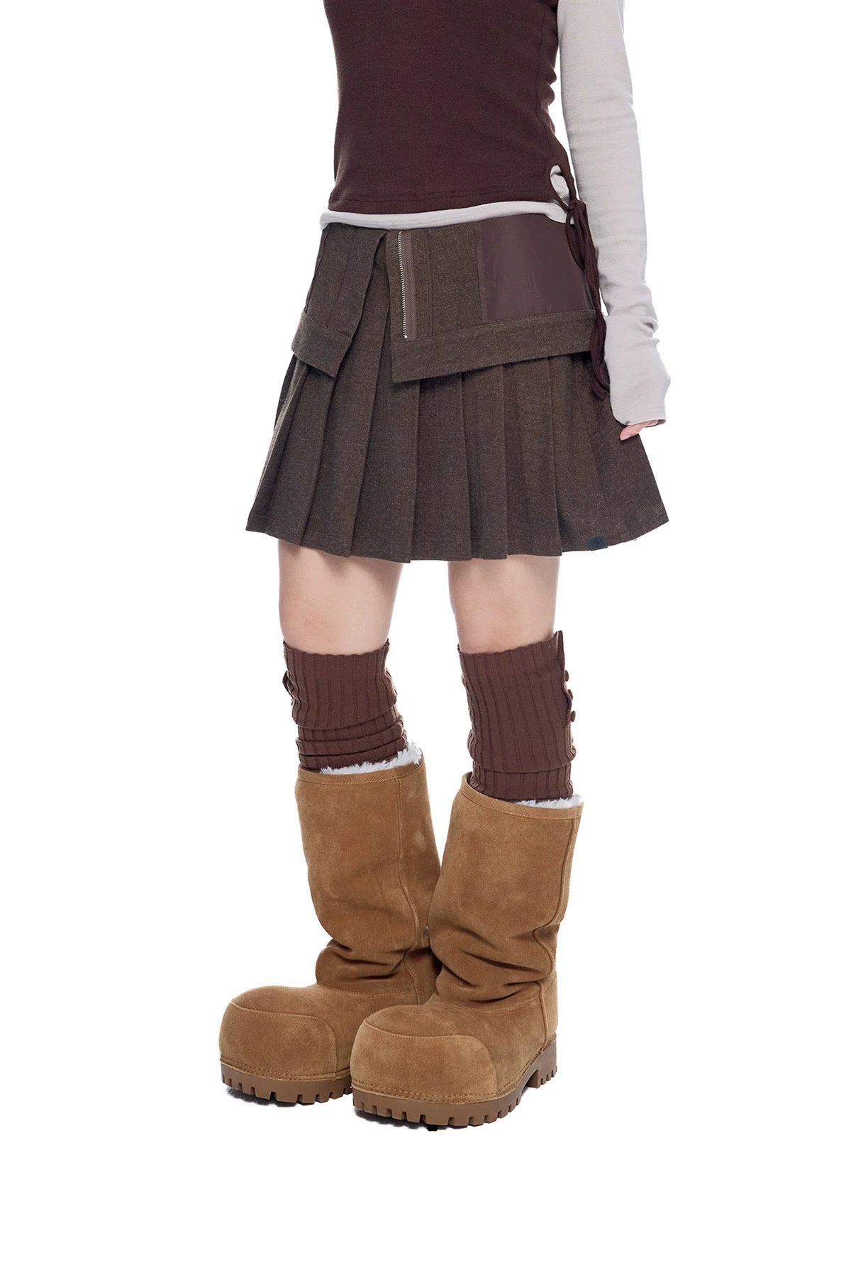 LAYERED PLEATS SKIRT