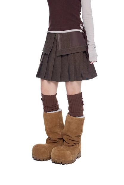 LAYERED PLEATS SKIRT