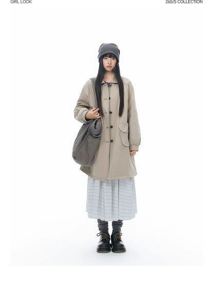 BUTTON FRONT WAVE SKIRT