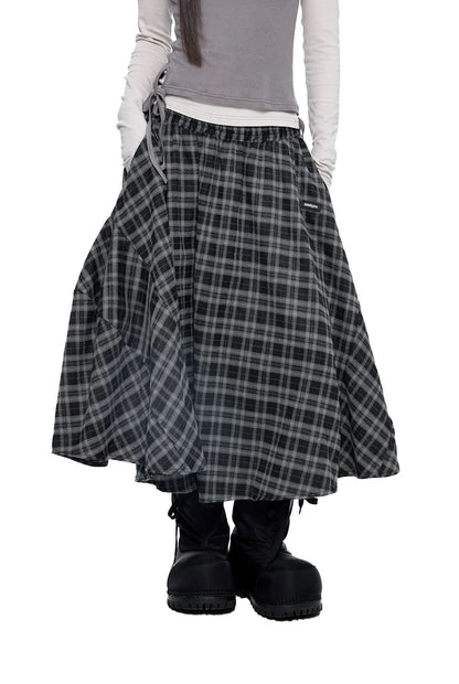 PLAID PLEATED SKIRT