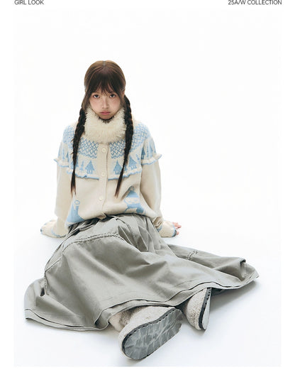 DRAWSTRING COTTON SKIRT