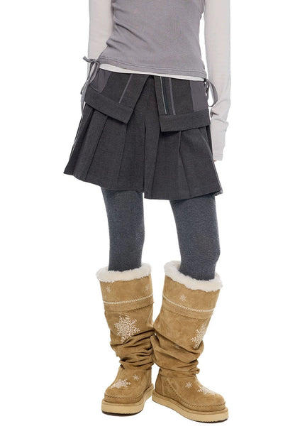 LAYERED PLEATS SKIRT