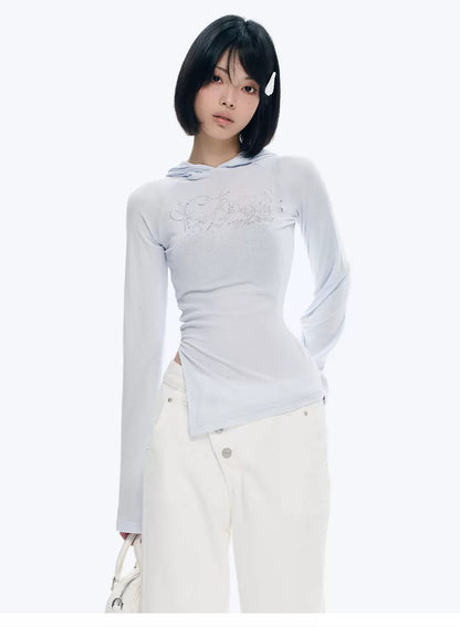 LIGHTWEIGHT HOODED LONG SLEEVE TOP