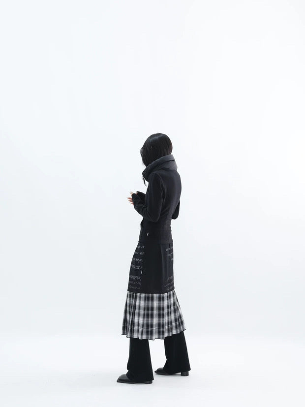 PLAID TURTLENECK TANK DRESS