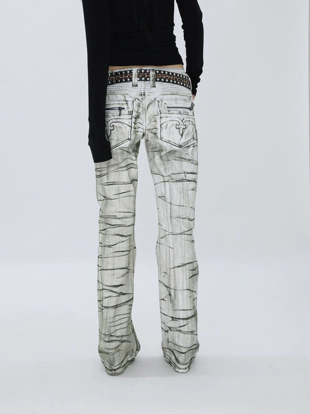 RIPPED LOW-WAIST SKINNY