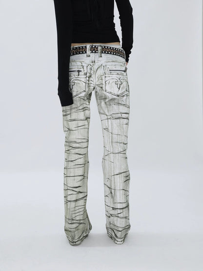 RIPPED LOW-WAIST SKINNY