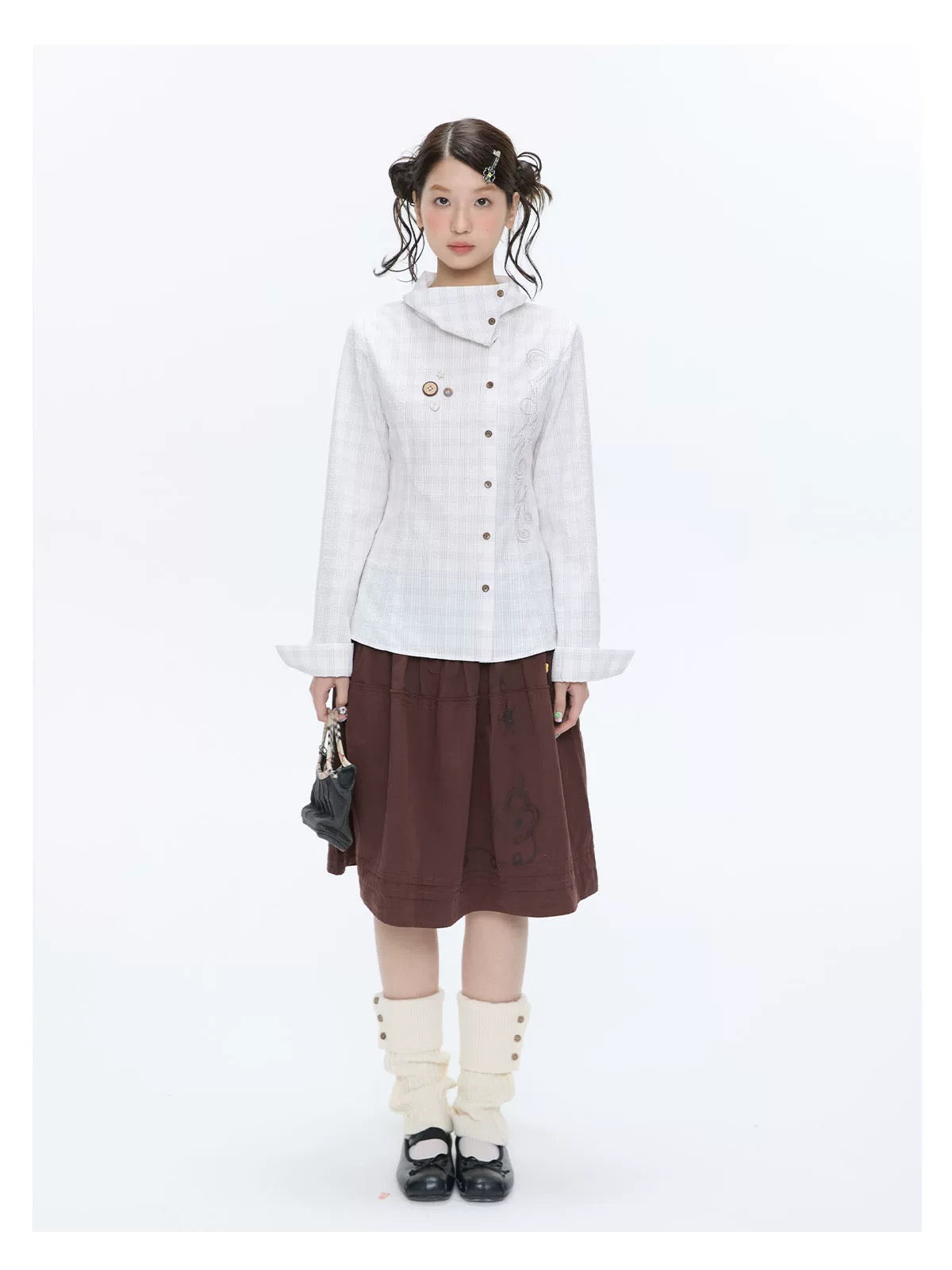 SPRING EMBROIDERED PLAID SHIRT