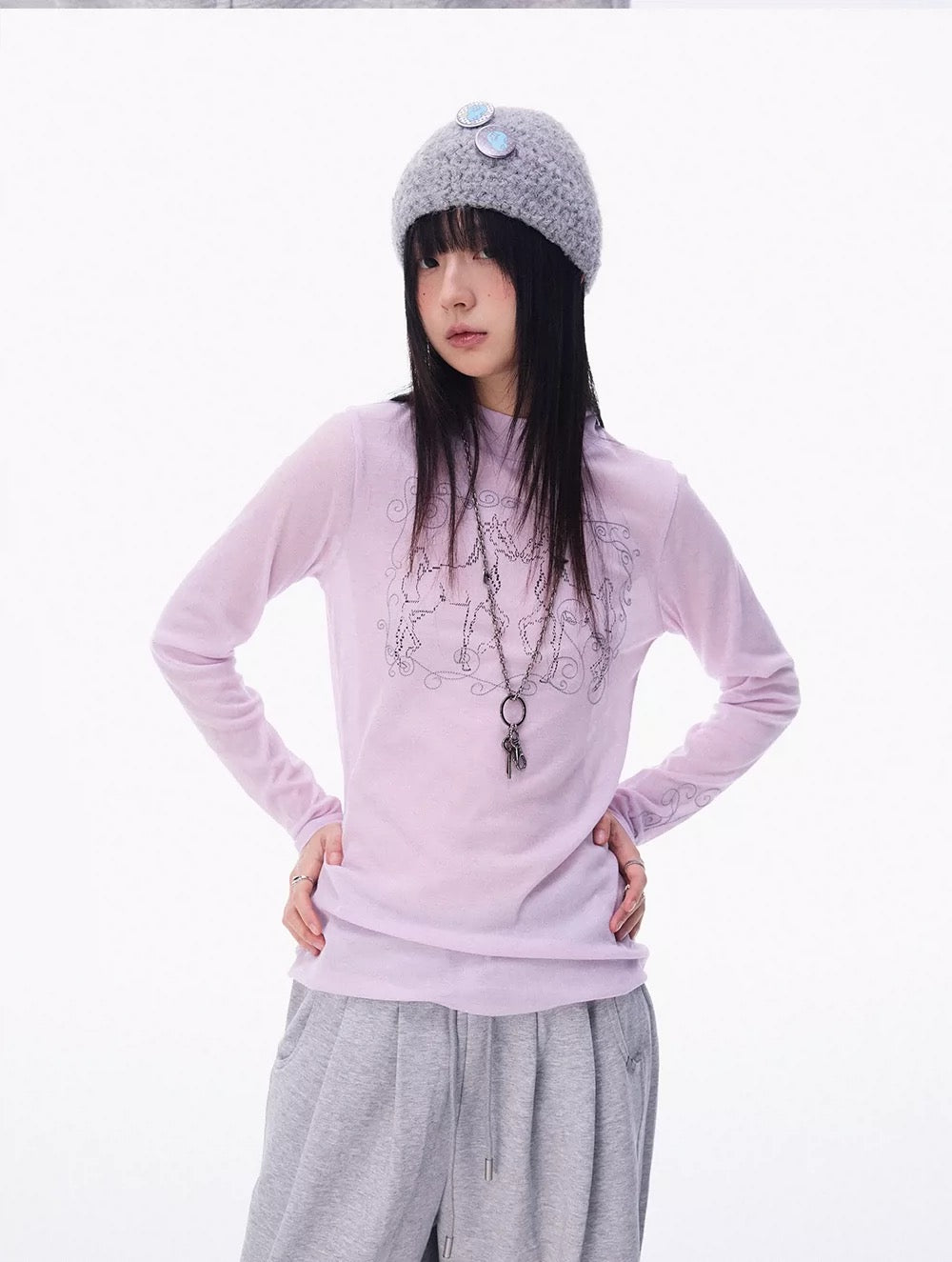 AIR EMBROIDERY LONG SLEEVE T