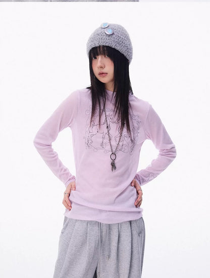 AIR EMBROIDERY LONG SLEEVE T