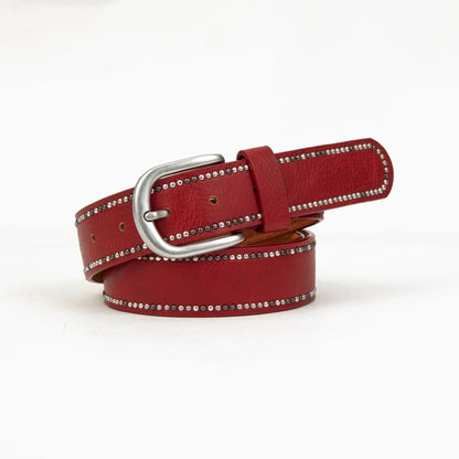 STUDDED LEATHER BELT