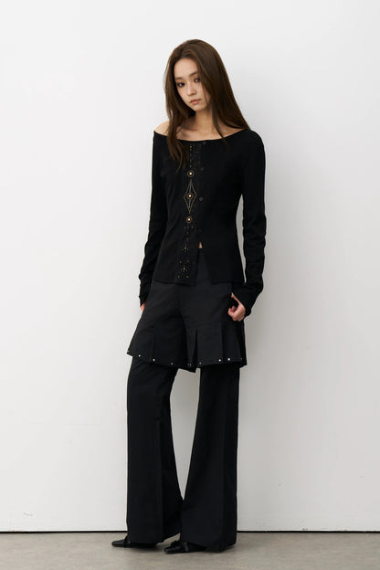 GEOMETRIC BEADED TOP