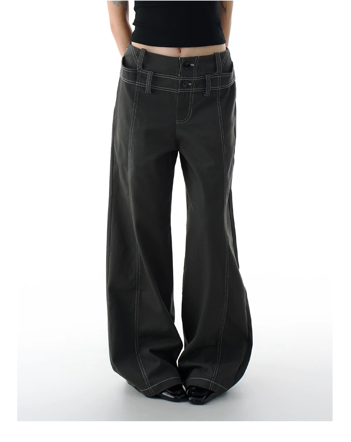 WIDE LEG LAYERD DENIM