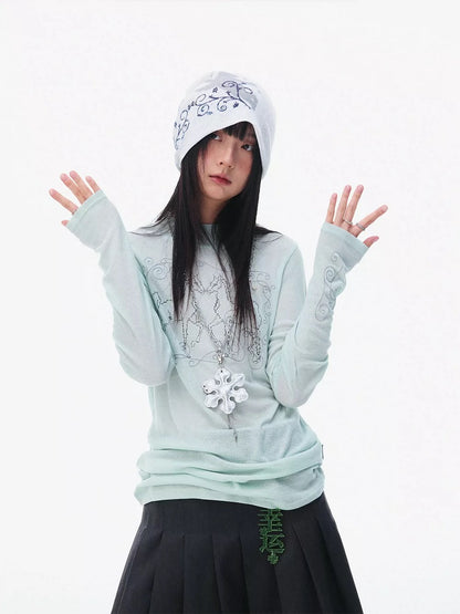 AIR EMBROIDERY LONG SLEEVE T