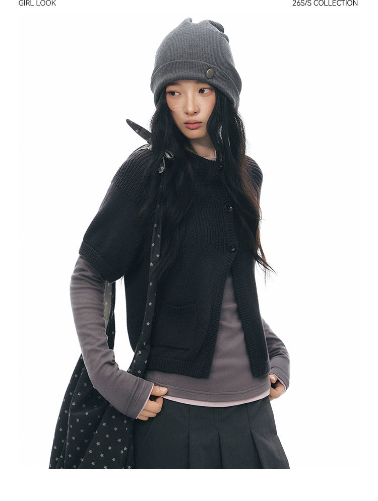 SPLICED KNIT CARDIGAN