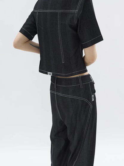 BUTTON DENIM SET