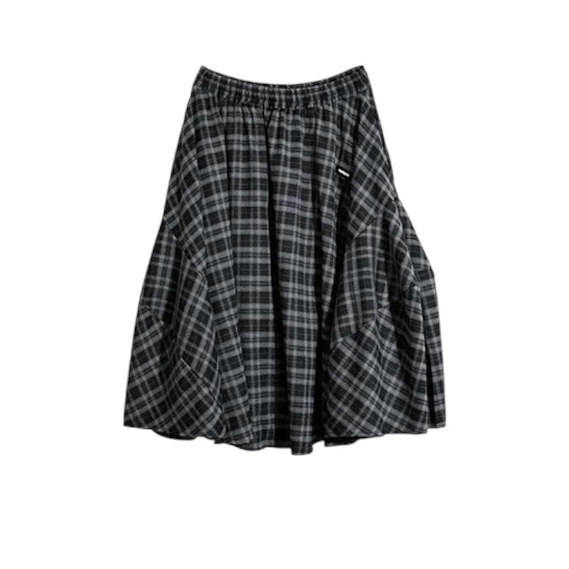 PLAID PLEATED SKIRT