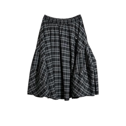 PLAID PLEATED SKIRT